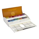 Sennelier : Watercolour : Travel Box Set of 14 Half Pans & Brush