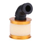 RC Car Air Filter, Sponge Open Aluminium Alloy 1/10 RC Car Air Filter for HSP 94122/188 Car Buggy Truck(Gold)