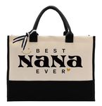 Canvas Bag for Nana, Best Nana Ever, Cotton Canvas Tote Bag, Mother's Day Gift for Grandma, Grandma Gift for Birthday, Womens Weekend Bag, Reusable Grocery Bags for Picnic Shopping Holiday Camping