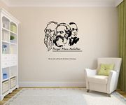 PEACOCKRIDE Periyar Karl Marx Ambedkar Wall Decal Large Black (PVC Vinyl)