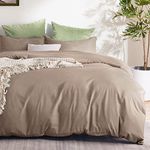 Bedsure Light Camel Duvet Cover King Size - Soft Double Brushed Duvet Cover for Kids with Zipper Closure, 3 Pieces, Includes 1 Duvet Cover (104"x90") & 2 Pillow Shams, NO Comforter