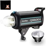 GODOX QS600II Studio Strobe Flash Light 600Ws Professional Photography Studio Light Monolight 150W Modeling Lamp for Indoor Studio Portrait Photography