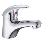 JT Pickfords | Dallas Bathroom Single Lever Chrome Mono Basin Sink Mixer Tap with Slotted Spring Waste | 10 Year Guarantee