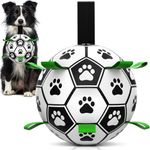 HETOO Dog Balls Indestructible Dog Toy Ball, Dog Football with Handle, Football for Dogs, Water Toy Dogs, Dog Birthday Gifts for Small/Medium/Large Dogs (6 Inches)