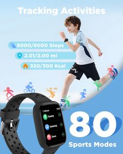 BIGGERFIVE Kids Smart Watch – Black