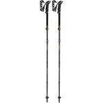 LEKI Makalu FX Carbon Adjustable Lightweight Walking Poles for Trekking & Hiking - Black-Orange-Carbon - 110-130 cm