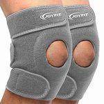 JoyFit Knee Cap - Knee Support With Anti Slip Design, Adjustable, Breathable Neoprene Knee Brace For Arthritis, Pain Relief, Sports Activities Gym Workouts For Men & Women (Pair), Free Size