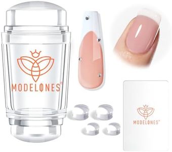 Modelones French Tip Tool- 6 Pcs Nail Stamp French Manicure Kit Suitable for DIY Together with Gel Nail Polish Art Tips Printing Tool Kit