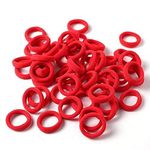 Kalaneet Small Red Rubber Bands Hair Ties Ponytail Holders for Girls Kids Baby Girls 100 pcs