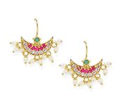 VAMA Fashions Upper Ear clips Press on Maharashtrian Traditional Press Bugadi Clip on Earrings for Women and Girls