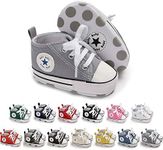 Save Beautiful Baby Girls Boys Canvas Sneakers Soft Sole High-Top Ankle Infant First Walkers Crib Shoes