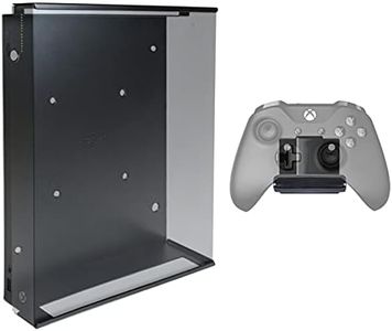 HIDEit Mounts X1X Pro Bundle, Wall Mount for Xbox One X and Controller, Steel Wall Mount for Xbox One X and One Rubber Dipped Controller Mount