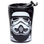 Puckator The Original Stormtrooper Reusable Stainless Steel Hot & Cold Thermal Insulated Food & Drink Cup 300ml - Thermos Travel Mug - Tumbler with Straw and Lid - Insulated Bubba Cup Drink Bottle