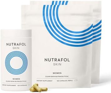 Nutrafol Clear Skin Suplemento para el acné para mujeres, clínicamente probado para una piel más clara y suave, formulado por médicos, vegano, suministro de 3 meses, paquete de 3