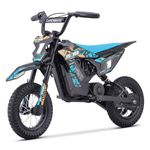 FunBikes MX350 350w 36v 4ah 12/12 51cm Lithium Blue Electric Kids Dirt Bike – 3-Speed, 51cm Seat Height, CE/UKCA Approved, Boxed & Partially Assembled