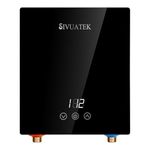 Electric Tankless Water Heater,SIVUATEK 6.5KW 240V, Compact Instant Hot Water Heater, Perfect for Under Sink, Bathroom Sink and Faucet, Space-Saving, Touch Control with LED Digital Display M1-65B