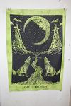 Shubhlaxmifashion Crying Wolf of The Moon Tie Dye Wall Hanging Bohemian Poster Ethnic Wall Art,Size 42x30 Inche.