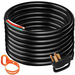 VEVOR 15Ft 50 Amp Generator Extension Cord 4 Wire 6 Gauge STW 6/3+8/1 Generator Cord 125V 250V Generator Power Cord N14-50P & SS2-50R Portable Handle (15Ft 50 Amp)