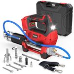 Ecarke Cordless Grease Gun Compatible with Milwaukee 18V Battery (Bare Tool), 3‑Speed Adjustable Flow, 12,000 PSI Max, 39” Hose, Works with Bulk & Cartridge Grease, for Farm/Truck/Construction