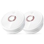 Smoke Alarms for Home 2 Pack, Isafenest Smoke Detectors with 10 Years Sensor/5 Years Battery Fire Alarm with LED Indicator, Photoelectric Smoke Alarm Battery Operated