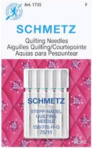 SCHMETZ Quilting Needles - Size 75/11, 5-Needle Cards, Pack of 1