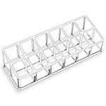 MOSIKER Acrylic Lipstick Holder,Small Clear Compact Lip Gloss Balm Chapstick Perfume Sample Organizer with 12 Slots