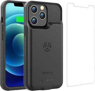 Alpatronix Battery Case for iPhone 13 and iPhone 13 Pro [2025 Upgraded], Strong Slim Portable Wireless Charging Case, Protective Extended Charger Case, CarPlay, Certified Connector Chip Matte Black