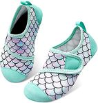 JOINFREE unisex Summer Aqua Shoes Kids Summer Beach Swimming Pool Water Shoes Green Lotus 12.5-13 Little Kid