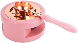 Wax Seal Warmer and Spoon Kit Sealing Wax Warmer Melting Spoon Wax Melting Stove Pot Wax Seal Furnace Wax Seal Spoon Holder for Melting Wax Seal Beads or Melting Wax Seal Sticks, Pink