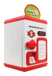 Toymonk Money Safe ATM for Kids Add A Money with Safty Lock (Red)