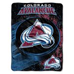 Northwest NHL Colorado Avalanche Unisex-Adult Micro Raschel Throw Blanket, 46" x 60", Ice Dash