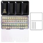 SCHMINCKE Horadam 48 Half Pan Watercolor Set, an Aluminum Tin.General Selection + 2 Watercolor Postcards. Made in Germany