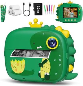 Hangrui Macchina Fotografica Bambini Istantanea,2.4 Pollici Fotocamera Istantanea Bambini con 32G,12MP/1080P HD Videocamera Fotocamera Digitali per Bambino, Regalo per Bambini dai 3-12 Anni