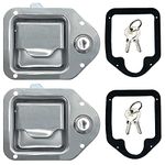 Toolbox RV Handle Latch Stainless Steel Tool Box Latch Paddle Lock for Trailer Door RV Camper Truck Bed Toolboxes - 3/8'' x 3-1/4'' (2 Pack)