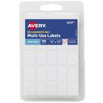 Avery Removable Labels, Rectangular, 0.5 x 0.75 Inches, White, Pack of 525 (6737)