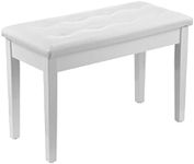 Melodic Piano Stool Wooden Bench Chair Keyboard Seat with Storage White