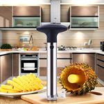 HONESTUM Kitchen Pineapple Corer and Slicer Tool - Stainless Steel Pineapple Cutter for Easy Core Removal & Slicing - Super Fast Pineapple Slicer and Corer Tool Saves You Time