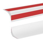 Zayejod 3 Meters White Silicone Shower Tray Sealing Strip(15mm×15mm) Bath Sink Bathtub Edging Edge Seal Trim,Wet Room Floor Water Barrier Retaining Caulk Strip,Beading for Tile,Countertop