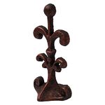 Fleur De Lis Cast Iron Door Stop | Decorative Door Stopper Wedge | with Padded Anti-scratch Felt Bottom | Vintage Design | 4x3.5x8 by Comfify