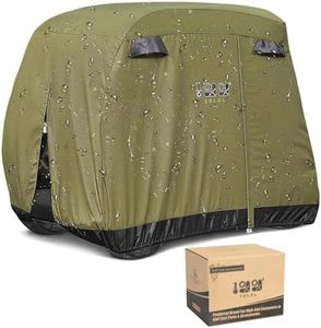 10L0L 4 Passenger Outdoor Golf Cart Cover,600D Waterproof Golf Cart Covers with Extra PVC Coating Sunproof Dustproof fits EZ GO Club Car Yamaha