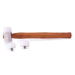 LOVELY® Lilyton 25 mm Head Plastic Hammer Wooden Handle with 2 Spare Plastic Mallet/Tip