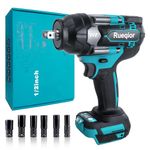 Cordless Impact Wrench 1/2 inch for Makita 18v Battery Impact Wrench 740Ft-lbs(1000N.m), High Torque Brushless Electric Impact Gun, Drive Impact Cordless,Impact Gun, Power Impact Driver (No Battery)