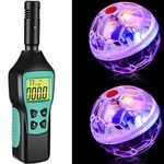 Konohan 3 Pcs Ghost Hunting Equipment Kit Include 1 EMF Meter Ghost Hunting Meter Digital LCD 3 in 1 EMF Sensor Detector 2 Ghost Hunting Cat Ball LED Motion Activated Cat Ball for Halloween Ghost Hunt