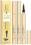 INDIGO WHALES 24H Long Lasting Waterproof Liquid Eyeliner Pen,2026 new Ultra Fine Felt Tip Mudge Proof, Easy to Control Intense Black Liner (B3)