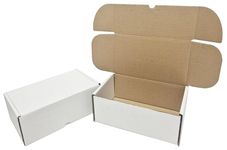 W.E. Roberts Postal Boxes White Cardboard boxes for posting 25x15x10cm (10"x6"x4") parcel box, shipping boxes, small parcel boxes, Small Cardboard Boxes Small Parcel (Pack of 50)