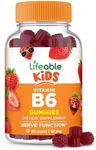 Lifeable Vitamin B6 Gummies for Kids | Great Tasting B6 Vitamins 50mg | Vegan Non-GMO Gluten Free | for Nerve Function Support | 60 Gummies