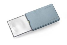 ESCHENBACH 1521-22 Portable Thin Lighted Magnifying Glass Easy Pocket Metallic Blue 4X Made in Germany
