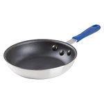 Winco AFPI-8NH, 8-Inch Induction Ready Aluminum Fry Pan with Non-Stick Coating, Frying Pan with Silicone Sleeve