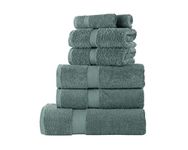 La Maison 100% Egyptian Cotton 600GSM Superior Towel Bale Set Hand Towel Bath Towel 7 Piece Super Soft Everyday Use (Sage Green)