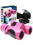 Binoculars for Kids High Resolution 8x21 - Pink Compact High Power Kids Binoculars for Bird Watching, Hiking, Hunting, Outdoor Games, Spy and Camping Gear, Learning, Outside Play, Boys, Girls